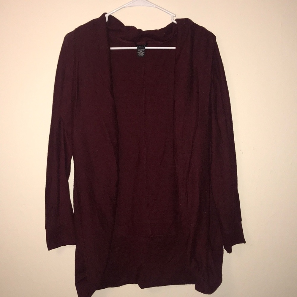 Maroon Cocoon Cardigan